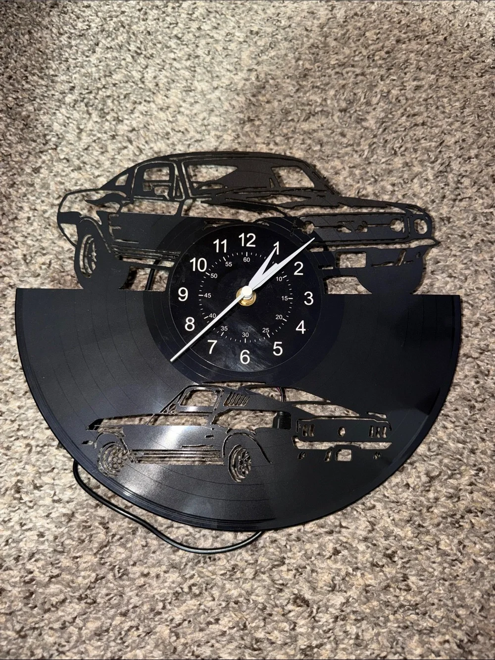 Black Retro Car Vinyl Wall Clock - Home Wall Decor